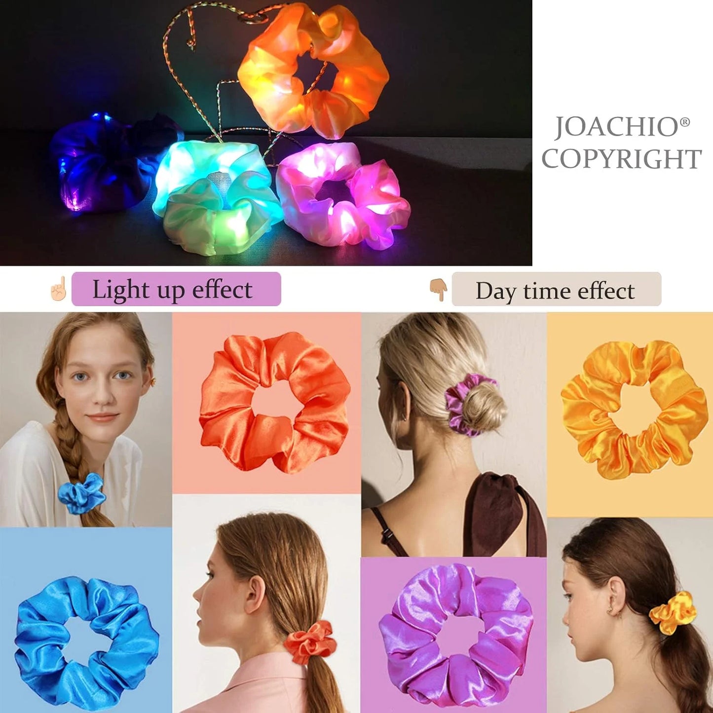 ✨ Sparkle & Shine LED Scrunchies 🎉 - Perfect Hair Accessory for Parties & Celebrations! 🌈💖