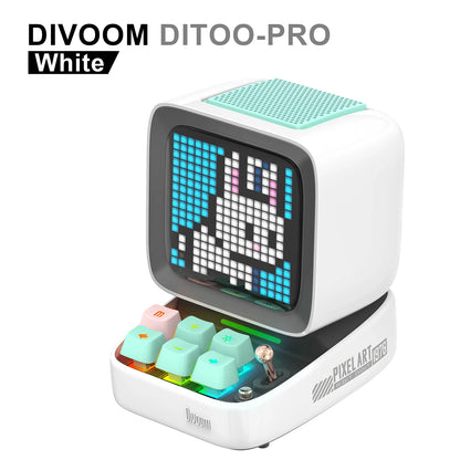 Kawaii Divoom Ditoo-Pro Retro Pixel Art Speaker 🎶✨ | Cute Bluetooth Alarm Clock & DIY LED Display 🎨💖