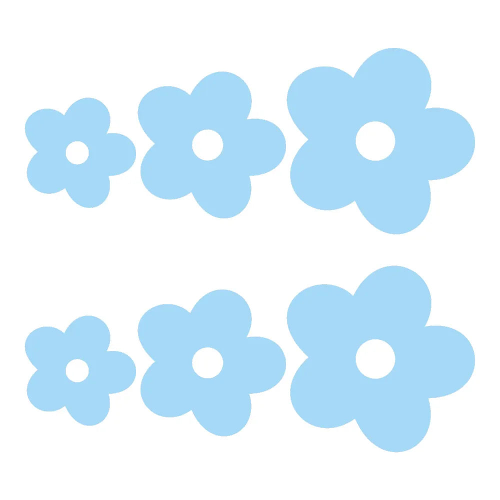 Kawaii Flower Power 🌸✨ Cute Vinyl Decals for Car Rearview Mirror & More! 🌈💖