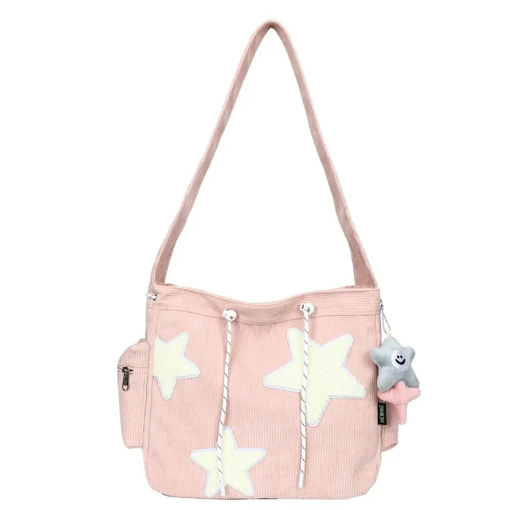 ✨💖 Velvet Starry Makeup Pouch 🌟 Cute Girls' Crossbody Bag 🎀 Stylish Cosmetic Organizer 👜 - Pixie Quill