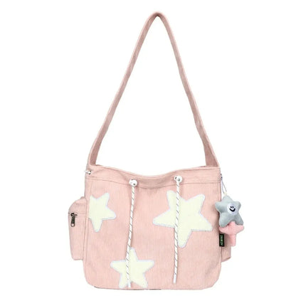 ✨💖 Velvet Starry Makeup Pouch 🌟 Cute Girls' Crossbody Bag 🎀 Stylish Cosmetic Organizer 👜 - Pixie Quill