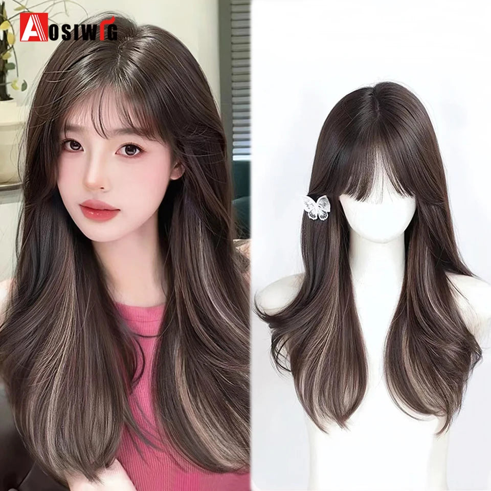 Cute Ombre Blonde & Black Double Ponytail Lolita Wig 🎀✨ - Kawaii Cosplay Hair with Bangs for Harajuku Style! 💖👸
