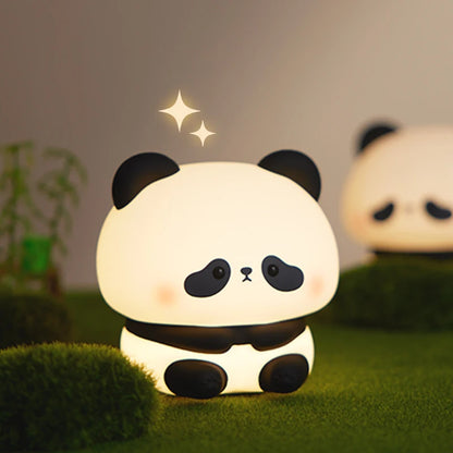 Adorable Panda Silicone LED Night Light - USB Rechargeable Touch Lamp for Cozy Bedtime Bliss 🐼💡✨