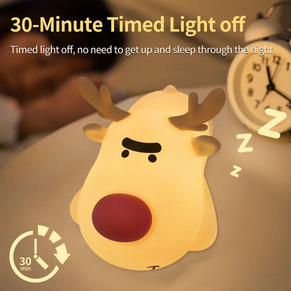 Adorable Kawaii Mushroom LED Night Light 🌙✨ - Cute Rechargeable USB Table Lamp for Nursery & Kids' Rooms 🎉🎁