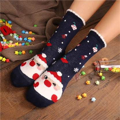 Cozy Winter Cartoon Socks For Women Cute Christmas Elk Deer Bear Gift 🧦🎄