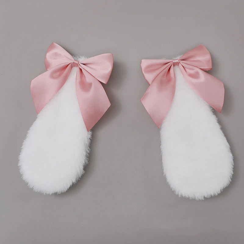Lolita Bunny Ears Hairpin Cosplay Headwear For Women Anime Halloween 🐰🎀