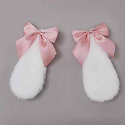 Lolita Bunny Ears Hairpin Cosplay Headwear For Women Anime Halloween 🐰🎀
