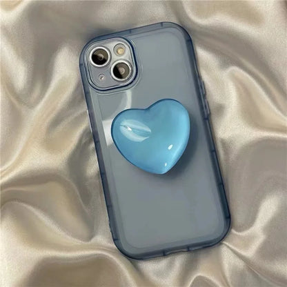 Phone Holder Popular Socket Griptok Finger Grip Bracket Stand Love Heart Ins Style Cute Poping Pink White Cellphone Accessory - Pixie Quill