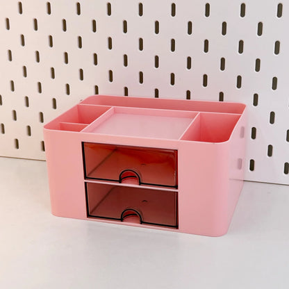 Kawaii Desktop Pen Holder 🌈✨ Cute Storage Box with Drawer for Office & School Supplies 🖊️📏