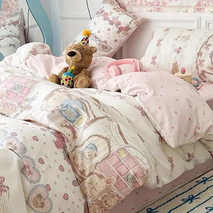 Kawaii Kids' Bedding Set 🛏️✨ | Cozy Duvet Cover & Pillowcase Collection for Playful Dreams 🌈💖