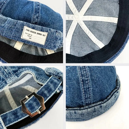Kawaii Denim Dome Beanie 🎀✨ | Cute Brimless Skull Cap for Trendy Adventures 🌸👒