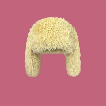 Whimsical Rabbit Ears Plush Hat Winter Warmth Ear Protection Women Beanie 🐰