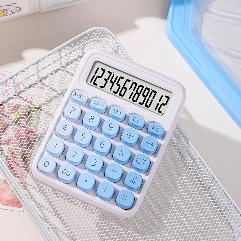Kawaii Dual Power Calculator 🌈✨ | 12-Digit Fun for Home, School & Office 📚🖥️ | Adorable Accounting Buddy! 💖