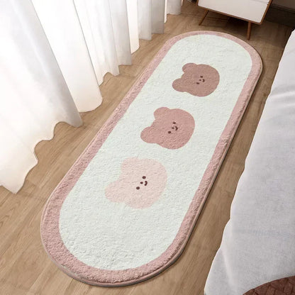 Kawaii Pink Fluffy Carpet 🐰✨ for Kids' Rooms - Adorable Bedroom & Lounge Rug | Super Soft & Anti-Slip!
