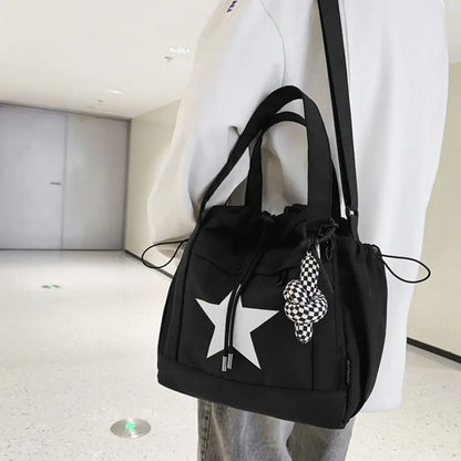 Kawaii Starry Adventure Nylon Crossbody Tote Bag ✨🌟