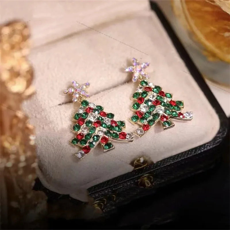 Sweet Green Bowknot Bell Earrings For Women Xmas Gift Dangle Wind Chime 🎄✨