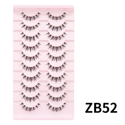 Adorable Manga Style False Eyelashes 10 Pairs Natural Full Strip Lashes For Anime Look Makeup ✨🐰🎀🌸