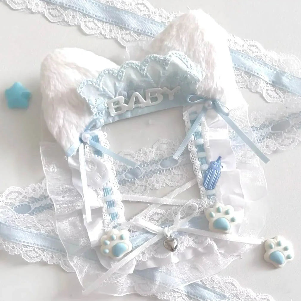 Blue Bowknot Lace Photocard Holder Display Cute ID Card Sleeve 💙🎀