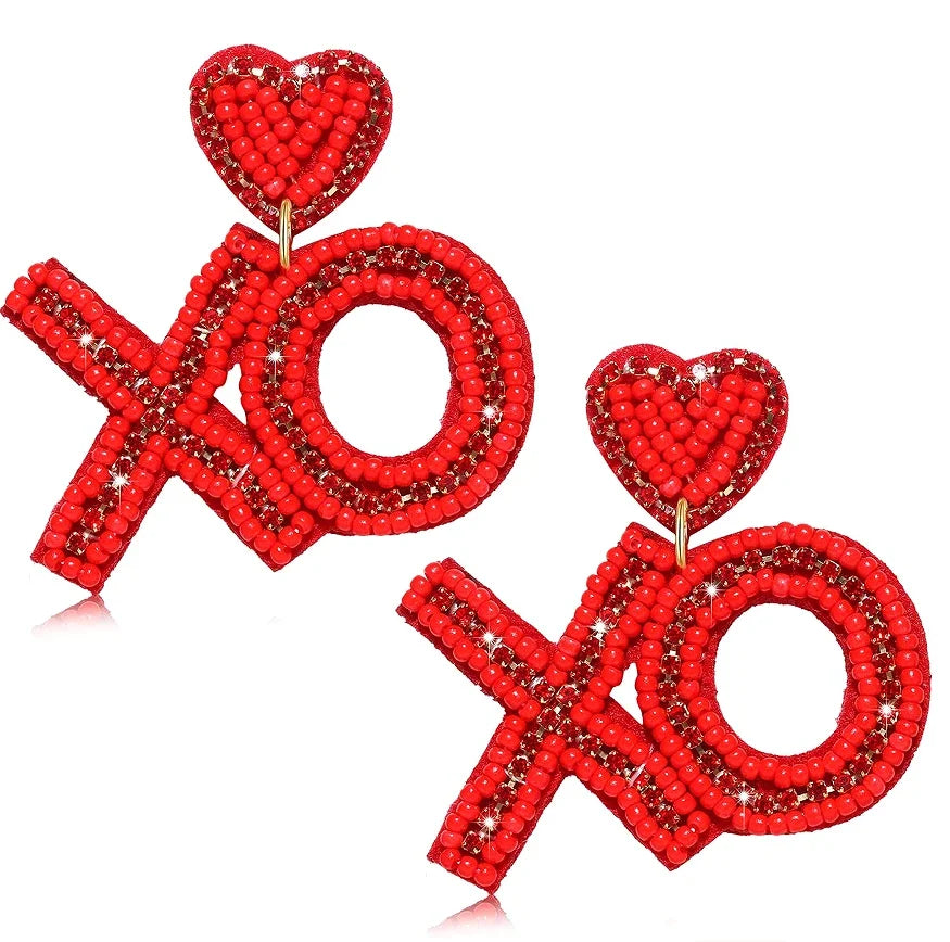 Kawaii Heart Dangle Earrings 💖✨ | Vintage Beaded Jewelry Gifts for Lovebirds 🌟💕