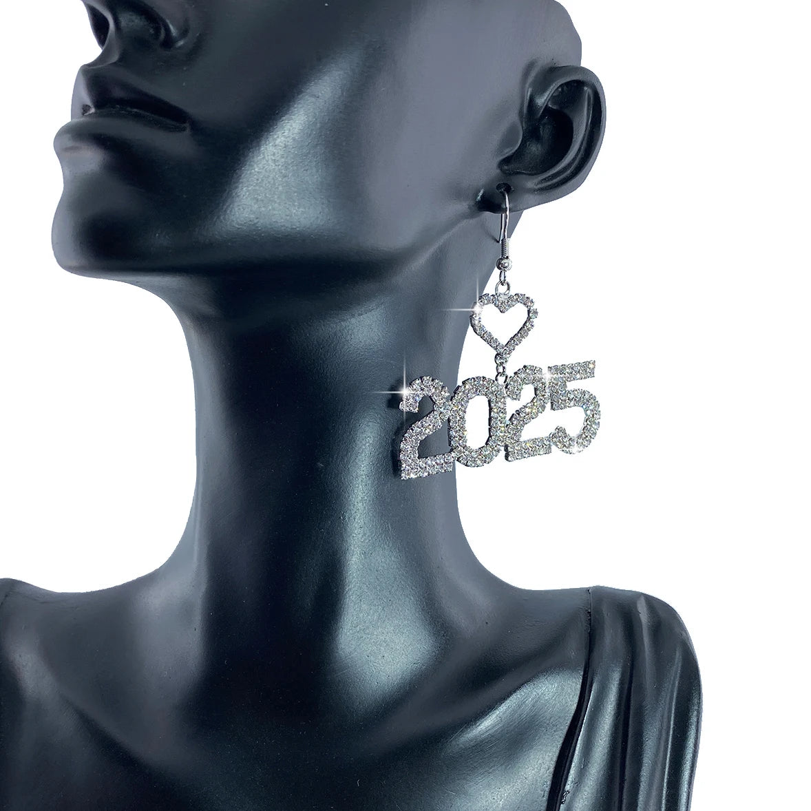 Kawaii Love Pendant Earrings 💖✨ 2025 Festival Jewelry with Rhinestones 🌟 Cute Drop Accessories for Women
