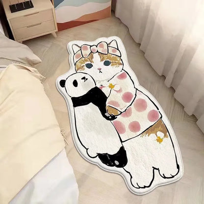 Kawaii Cat Anti-Slip Soft Rug 🐾✨ Cute Cartoon Floor Mat for Cozy Bedrooms & Playful Spaces