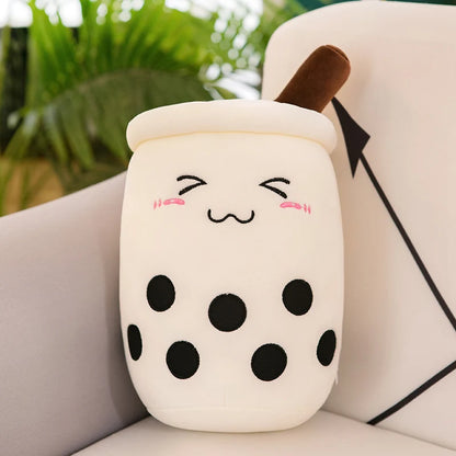 Bubble Tea Buddy ☕️🧸 Plushie - Cute Room Decor & Soft Hug Cushion 🎁✨ - Pixie Quill