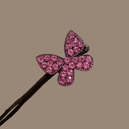 Kawaii Butterfly Hair Bun Maker 🦋✨ Cute DIY Styling Tool for Girls - Velvet & Pearl Hair Accessories!