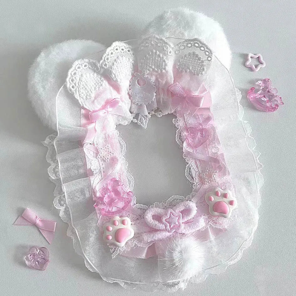 Blue Bowknot Lace Photocard Holder Display Cute ID Card Sleeve 💙🎀