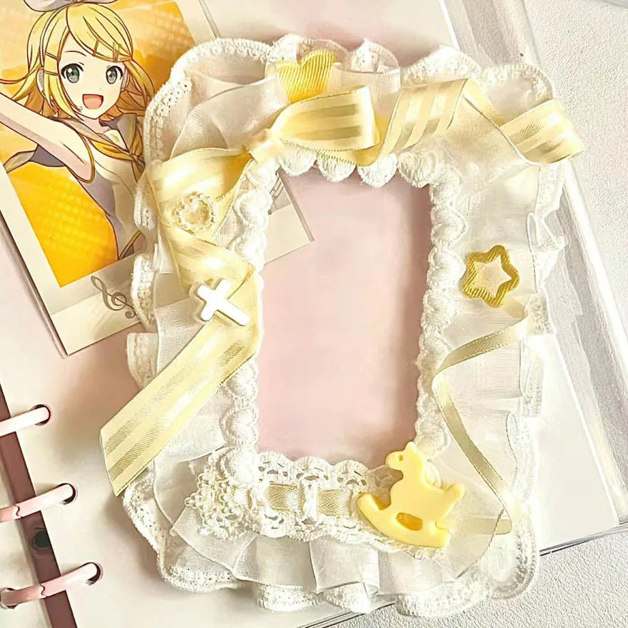 Purple Lace Card Sleeve 3 Inch Kpop Photo Card Protector Holder Star Display 💜✨