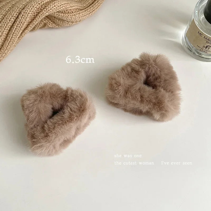 Kawaii Fluffy Cat Ear Hair Clips 🐾✨ | Adorable Lamb Cashmere Accessory for Winter 💖 | Cute Headwear for Girls & Women 🎀