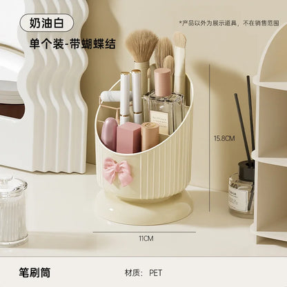 Kawaii Lipstick Paradise: Cute & Spacious Cosmetic Storage Bucket 🍭💄✨