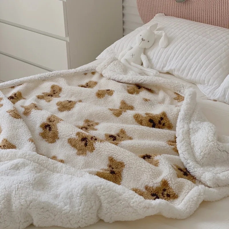 Snuggly Bear Cuddle Cloud Blanket 🐻☁️💖 for Dreamy Comfort & Warmth! ✨🛋️ - Pixie Quill