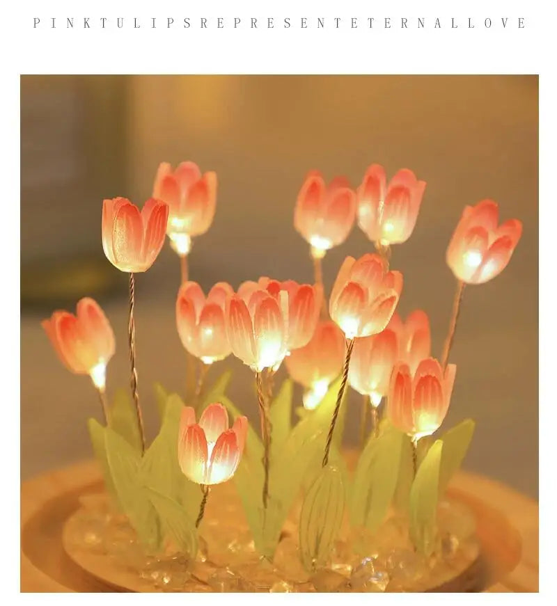 Kawaii Tulip LED Night Light 🌷✨ | Handmade DIY Table Lamp for Cozy Bedrooms & Adorable Gift Ideas 🎁💖