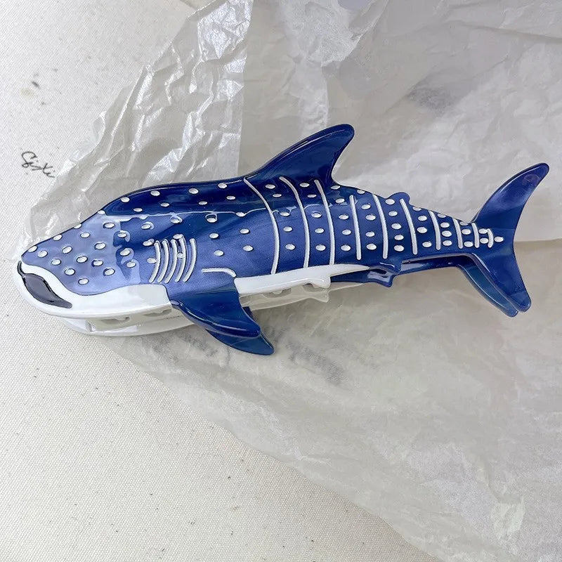 Ocean Friends Hair Claw Clip Acetate Dolphin Seahorse Jellyfish Clip For Women 🐬