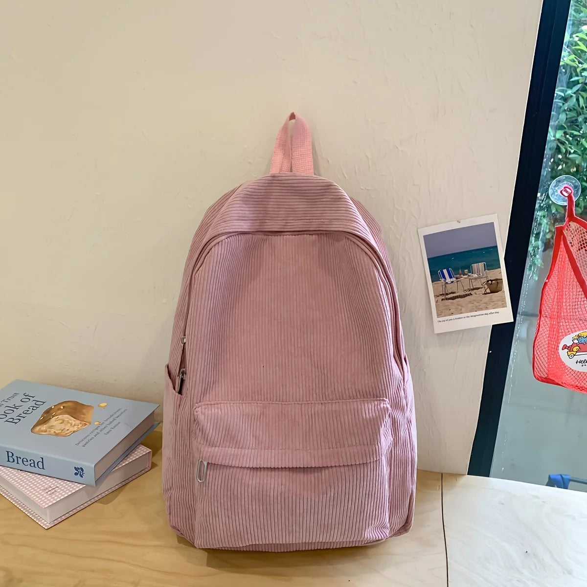🎒 Cozy Corduroy Cutie: Japanese-Inspired Backpack for School Adventures! 🌟 - Pixie Quill