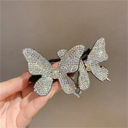 Kawaii Butterfly Hair Bun Maker 🦋✨ Cute DIY Styling Tool for Girls - Velvet & Pearl Hair Accessories!