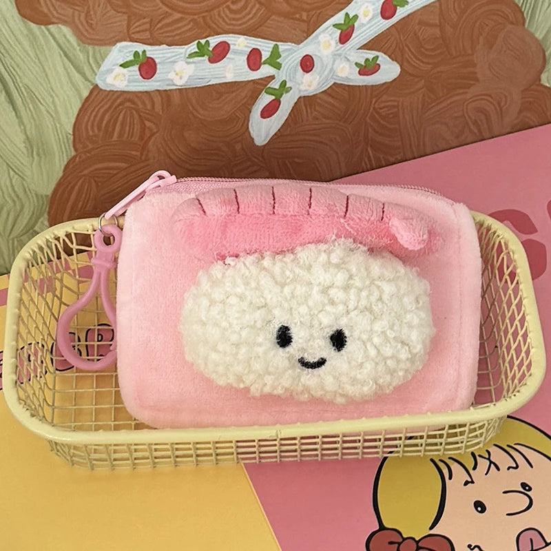 Sushi Delight Wallet Keychain 🍣💕 | Adorable Shrimp & Veggie Roll Card Holder 🎉 | Ideal Gift for Lovely Ladies! 🌼 - Pixie Quill