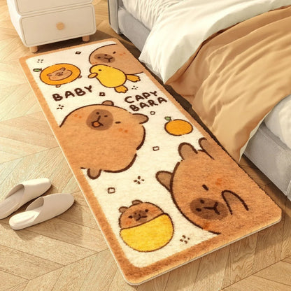 Kawaii Capybara Cashmere Carpet 🐾✨ | Adorable Anime Floor Mat for Cozy Spaces!