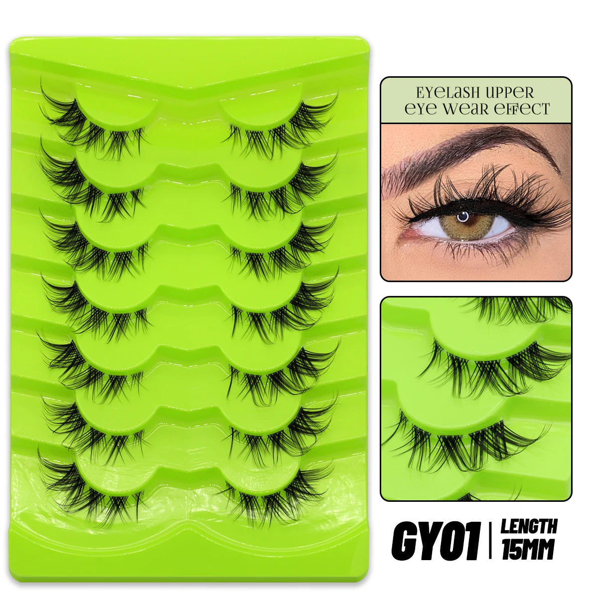 Manga Lashes 3D Natural Fluffy Cross Wispy Eyelashes 😺✨