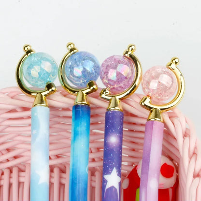 Kawaii Starry Sky Gel Pens ✨🌌 | Adorable Black Ink Neutral Pens for School & Office Supplies | 2/4pcs Random Colors! 🌈✍️