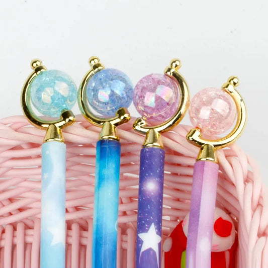 Kawaii Starry Sky Gel Pens ✨🌌 | Adorable Black Ink Neutral Pens for School & Office Supplies | 2/4pcs Random Colors! 🌈✍️