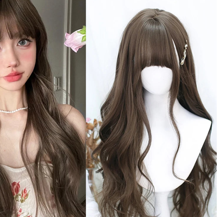 Cute Ombre Blonde & Black Double Ponytail Lolita Wig 🎀✨ - Kawaii Cosplay Hair with Bangs for Harajuku Style! 💖👸