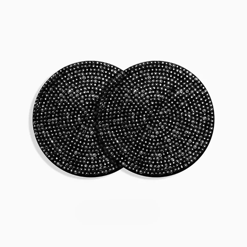 Adorable Blingy Rhinestone Car Cup Holder Coasters ✨💖 | 2pcs Non-Slip Silica Gel Mats for a Cute Automotive Touch!
