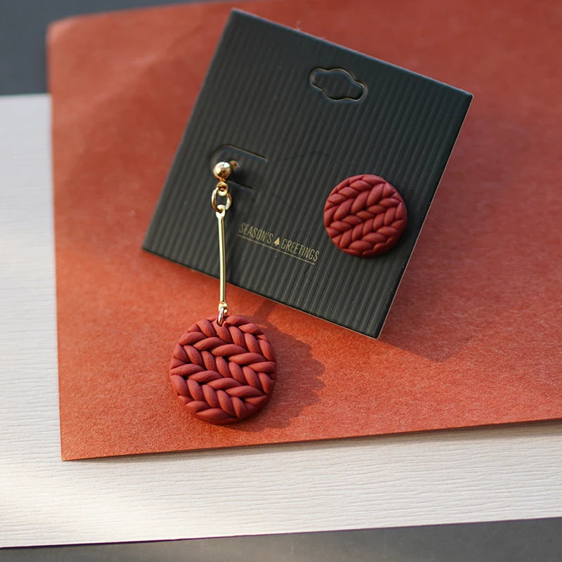 Whimsical Floral Christmas Earrings Set Handmade Polymer Clay Dangles Multicolor Palette For Women 🎄✨