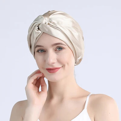 ✨ Kawaii 100% Mulberry Silk Twisted Turban Bonnets for Dreamy Nights 🌙💕 - Luxurious Hair Wraps for Curly Queens! 👑✨