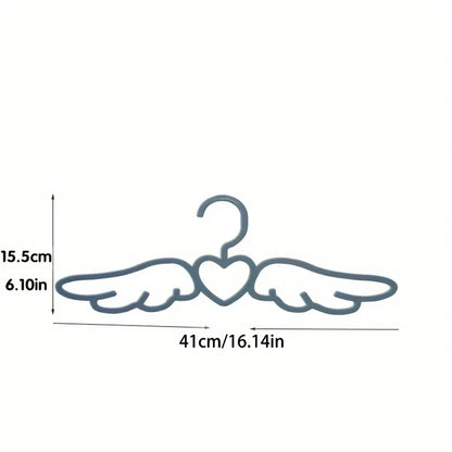 Kawaii Angel Wings Hangers 🌈✨ - Adorable Heart-Shaped Wardrobe Organizers for Stylish Kids' Rooms 💖👗