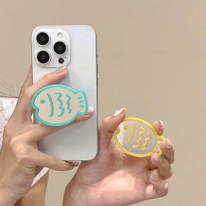Kawaii Taiyaki Phone Holder 🍰 | Cute Universal Grip & Stand for Smartphones 📱✨
