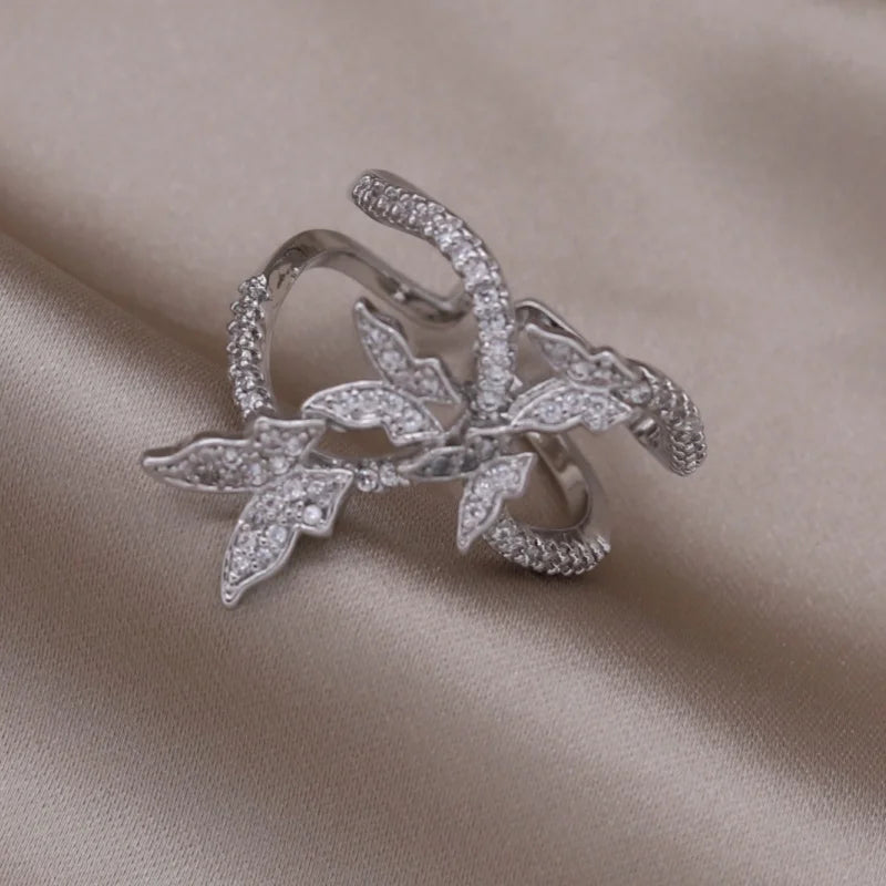 Kawaii Love Crystal Ring 💖✨ - 14K Gold Plated Heart Design for Elegant Daily Wear! 🌟💍