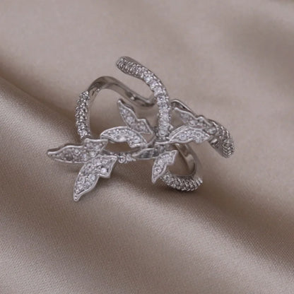 Kawaii Love Crystal Ring 💖✨ - 14K Gold Plated Heart Design for Elegant Daily Wear! 🌟💍