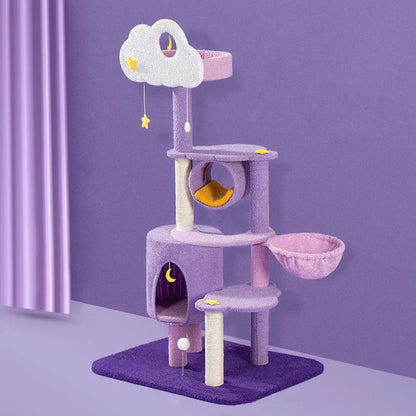 🌟 Dreamy Cat Wonderland Tower 🐾 with Cozy Hammocks & Fun Scratching Posts! 🐱✨